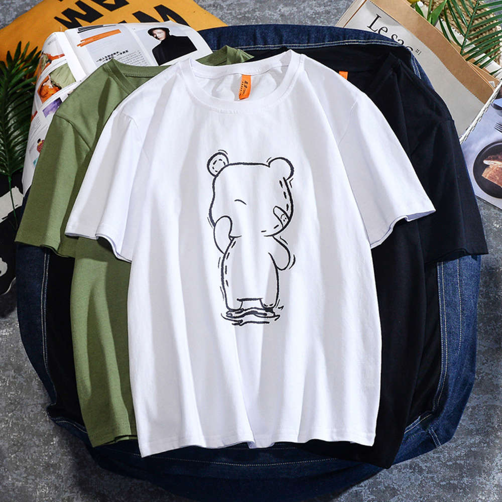 Summer new cotton round neck t-shirt and women's casual lovers' wear Guochao Street personalized printed short sleeve shirt men's, White;black
Summer new cotton round neck t-shirt and women's casual lovers' wear Guochao Street personalized printed short sleeve shirt men's, White;black
