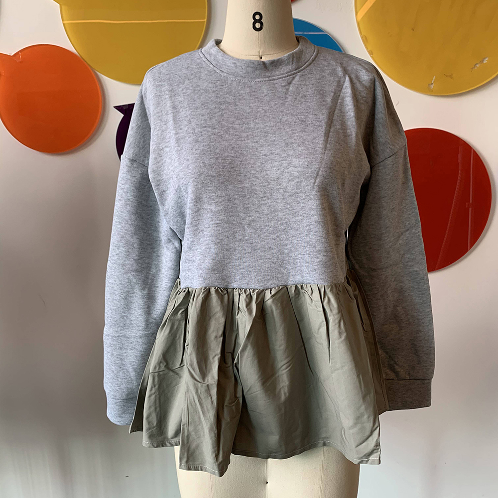Women's Sweatshirts Japanese Harajuku Loose Casual Kawaii Ruffle Sweatshirt Female Korean Cute Clothing Autumn Winter Hoodie 201202