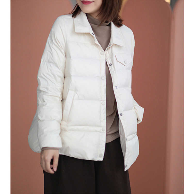 SEDUTMO Spring Fashion Duck Down Coat Women Slim Warm Jackets Autumn Casual Pocket Parkas ED1426 210819