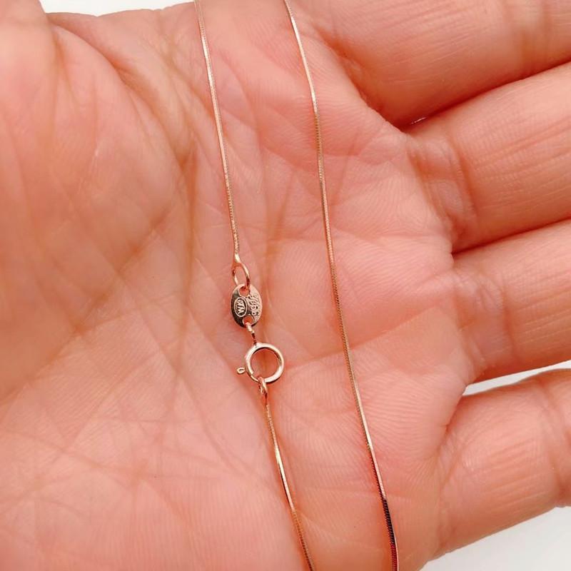 Chains Lo Paulina Genuine 925 Sterling Silver Snake Chain For Woman 40cm/45cm Europe Brand Necklace Collar Bijoux XL210121-S5