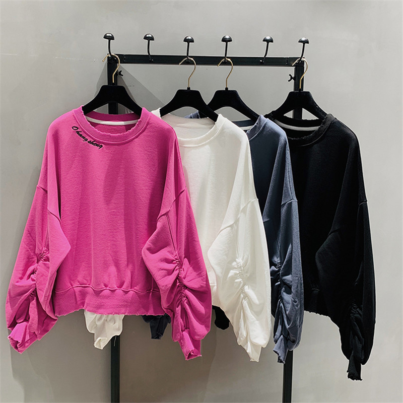 2021 Solid Cotton Sleeve Plied Cropped Plain Female Sweatshirt Fashion Pullovers Autumn New Korean Trend Bf Casual Girls 1mnf, White.
2021 Solid Cotton Sleeve Plied Cropped Plain Female Sweatshirt Fashion Pullovers Autumn New Korean Trend Bf Casual Girls 1mnf, White.