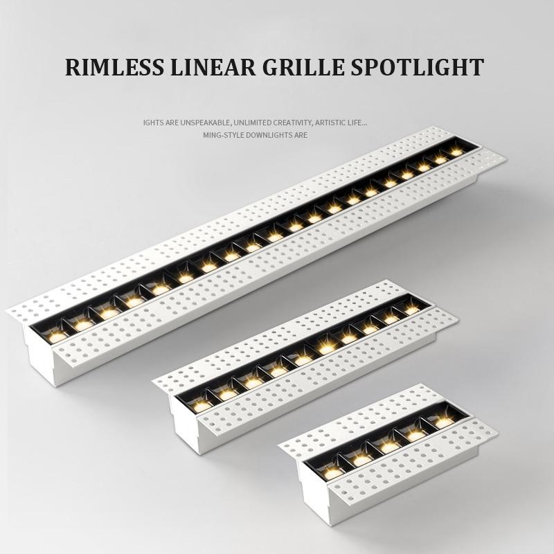 

LED Rimless Linear Grille Spotlight No Main Lighting Design Modern 5W 10W 20W Magnetic Embedded Installation Lamp Fixture