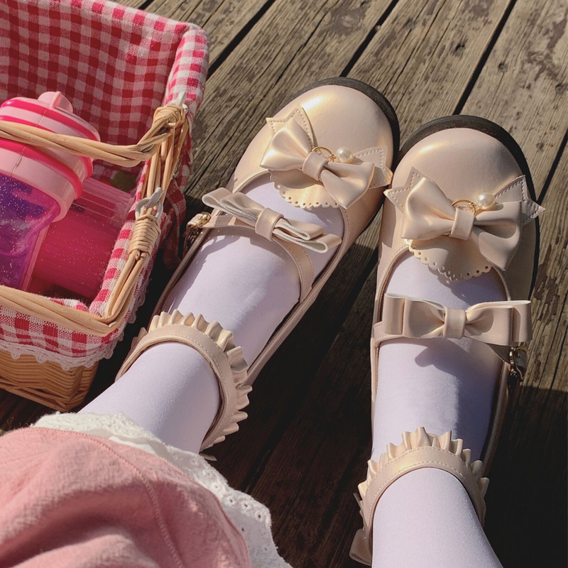 Vintage Sweet Medium Heels Kawaii Female Tea Japanese Girl Cosplay Beautiful Anime Harujuku Bow Lolita Shoes S9ng
Vintage Sweet Medium Heels Kawaii Female Tea Japanese Girl Cosplay Beautiful Anime Harujuku Bow Lolita Shoes S9ng