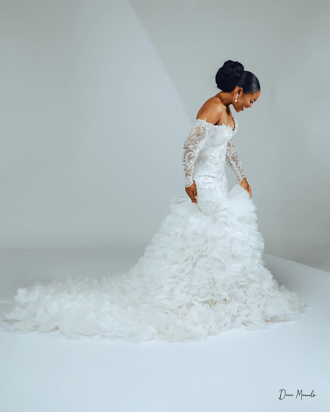 plus size arabic aso ebi sparkly mermaid sexy wedding dress beaded sequined lace bridal gowns dresses zj335