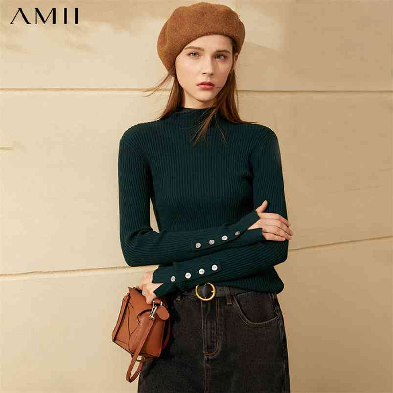 Minimalism Winter Simple Women's Sweater Fashion Solid Turtleneck Slim Fit Knitted Tops 12030514 210527, Deep green
Minimalism Winter Simple Women's Sweater Fashion Solid Turtleneck Slim Fit Knitted Tops 12030514 210527, Deep green