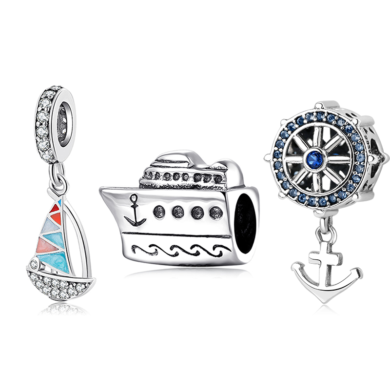 925 sterling silver anchor beads bracelets bangles charms fashion pendants Fit Original JIUHAO Charm Bracelet Jewelry making Q0531
925 sterling silver anchor beads bracelets bangles charms fashion pendants Fit Original JIUHAO Charm Bracelet Jewelry making Q0531