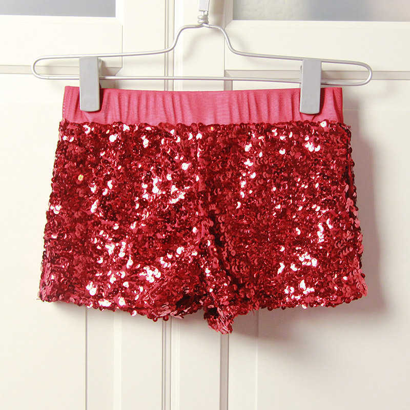 Ladies Elastic High Waist Shorts Sequins Hip Hop Ds Sexy Club Shorts Jazz Nightclub Singer Women Stage Clothes 210611