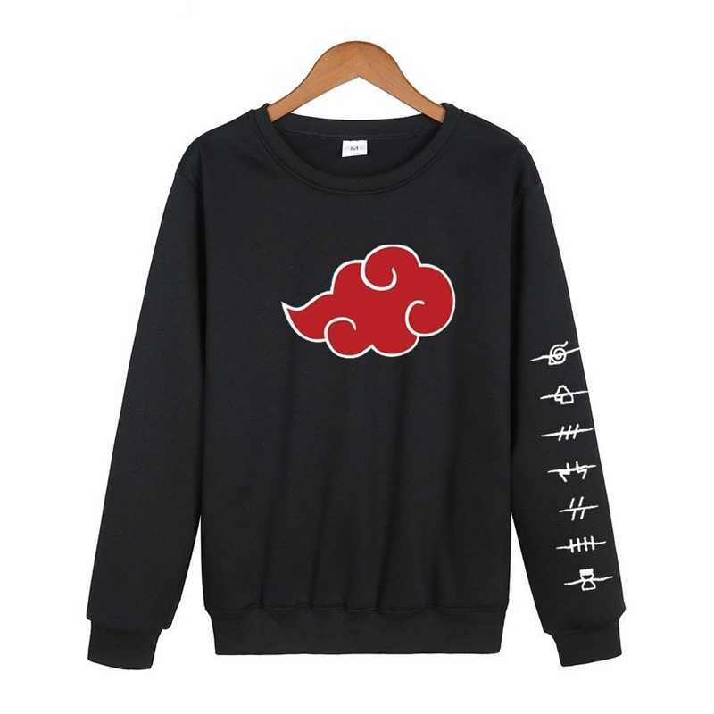hoodiesNaruto auspicious cloud print Hoodie, Black