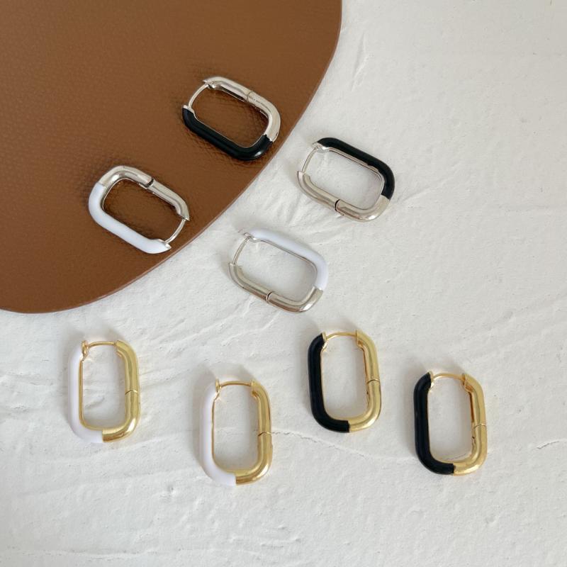 Hoop & Huggie Flashbuy Design Gold White Chic O Shaped Earrings Women's Chunky Enamel Copper Geometric Minimalist Jewelry
Hoop & Huggie Flashbuy Design Gold White Chic O Shaped Earrings Women's Chunky Enamel Copper Geometric Minimalist Jewelry