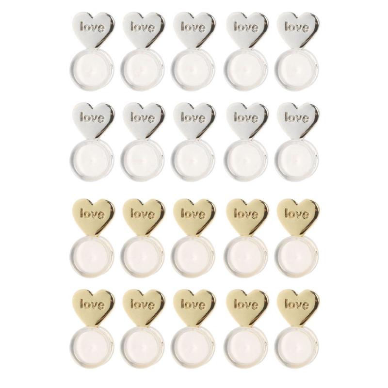Stud 20Pcs Heart Love Magic Earring Lifters Lifts Backs Adjustable Hypoallergenic Nuts Ear Lobe Support, Golden;silver
Stud 20Pcs Heart Love Magic Earring Lifters Lifts Backs Adjustable Hypoallergenic Nuts Ear Lobe Support, Golden;silver