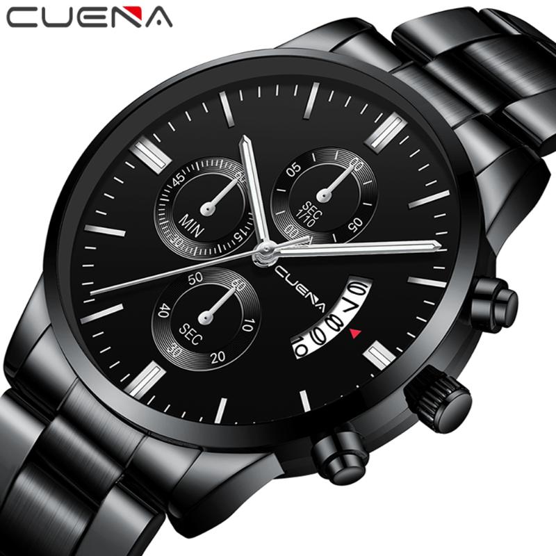 Wristwatches CUENA Watch Men Fashion Sport Quartz Clock Mens Watches Top Full Steel Business Waterproof Relogio Masculino, Silver
Wristwatches CUENA Watch Men Fashion Sport Quartz Clock Mens Watches Top Full Steel Business Waterproof Relogio Masculino, Silver