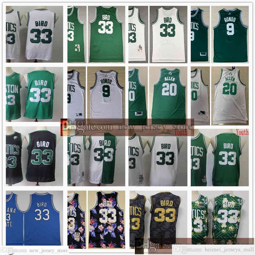 Retro Vintage Basketball Larry 33 Bird Jerseys Stitched Rajon 9 Rondo Ray 20 Allen Jerseys Green White Two Color Bird, Black;red
Retro Vintage Basketball Larry 33 Bird Jerseys Stitched Rajon 9 Rondo Ray 20 Allen Jerseys Green White Two Color Bird, Black;red