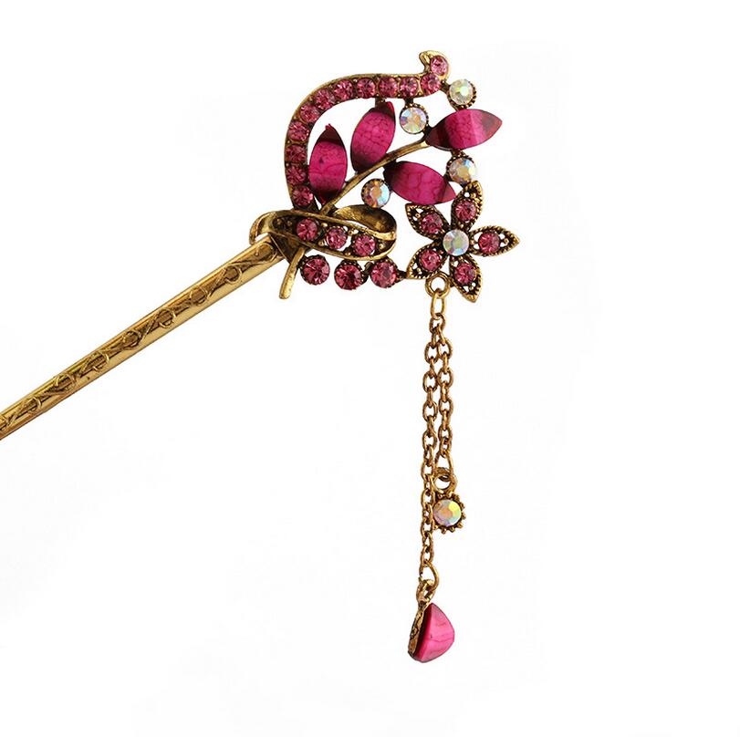Epecket DHL The new palace women's headdress hairpin tassel step shaker DAFZ030 Hair Jewelry Hairpins