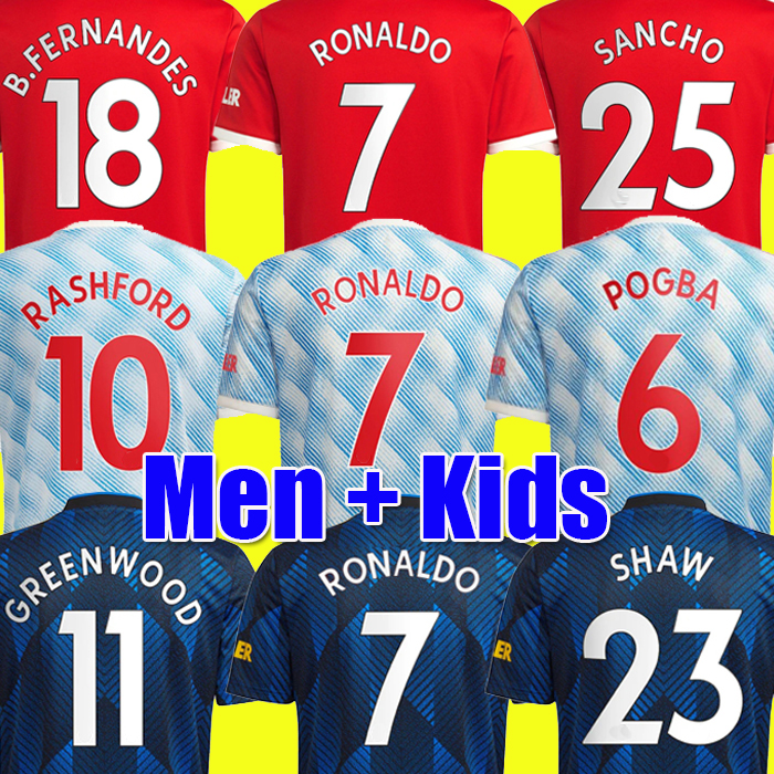 21 22 SANCHO 25 soccer jerseys Fans Player version MAN FERNANDES LINGARD POGBA RASHFORD football shirt UTD 2021 2022 RONALDO men + kids kit sets, 3rd kids
21 22 SANCHO 25 soccer jerseys Fans Player version MAN FERNANDES LINGARD POGBA RASHFORD football shirt UTD 2021 2022 RONALDO men + kids kit sets, 3rd kids