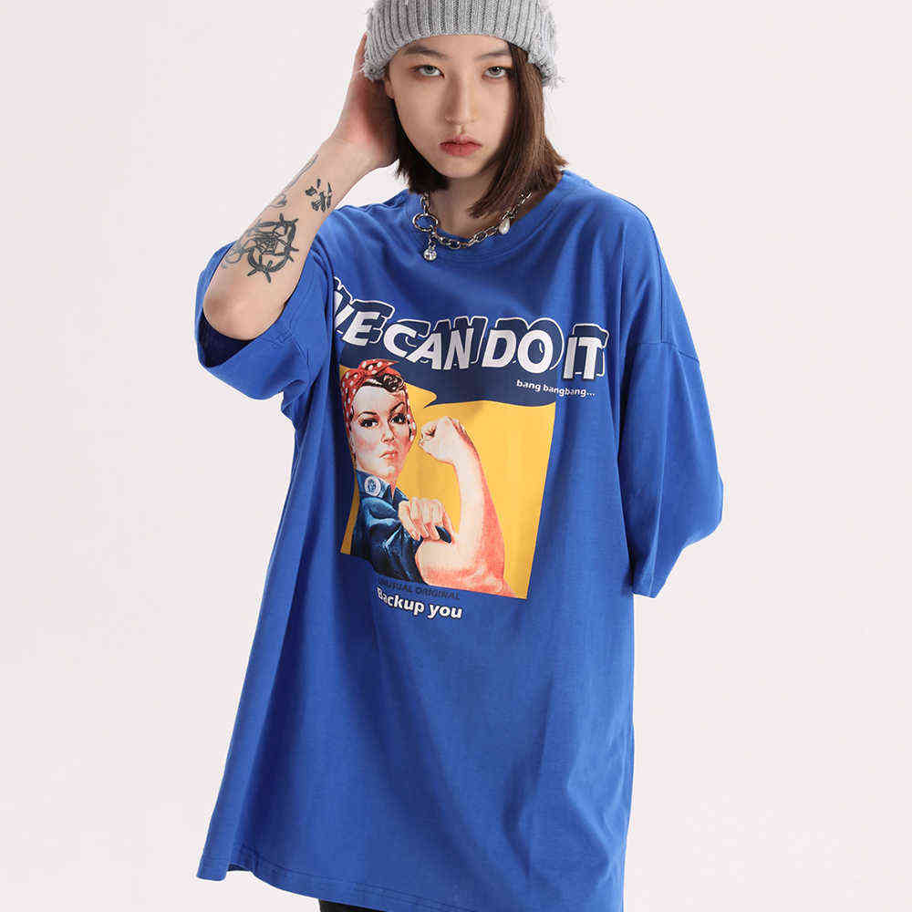 We Can Do It Hip Hop T-shirt Men Women Summer Short Sleeved Oversized Men's Tshirts Tee Shirt Man 210603