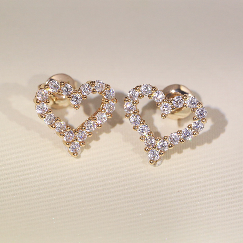 Earrings for Women Fashion 925 Sterling Silver Moissanite Stud Earing Engagement Wedding Gift Jewelry Wholesale