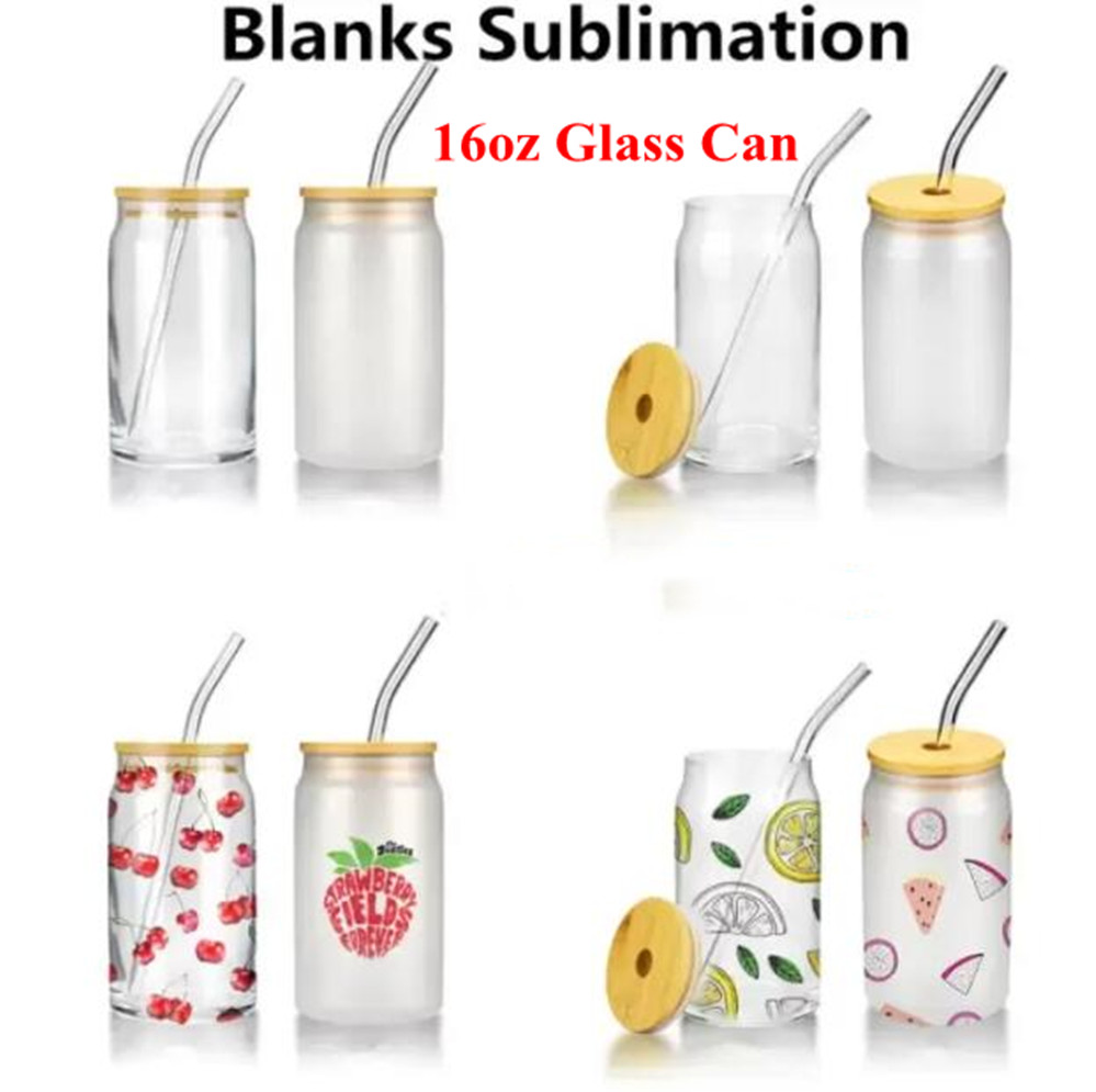 16oz Sublimation Glass Beer Mugs Water Bottles with Bamboo Lid Straw DIY Blank Frosted Clear Can Shaped Tumblers Cups Heat Transfer Cocktail Iced Coffee Soda Whiskey, 50pcs/cartoon
16oz Sublimation Glass Beer Mugs Water Bottles with Bamboo Lid Straw DIY Blank Frosted Clear Can Shaped Tumblers Cups Heat Transfer Cocktail Iced Coffee Soda Whiskey, 50pcs/cartoon