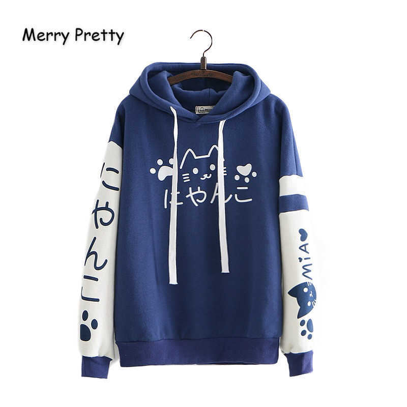 Merrry Pretty Women Plus Velvet Thick Hooded Sweatshirts Cartoon Print Harajuku Hoodies Autumn Winter Long Sleeve Pullovers 210526, Navy blue
Merrry Pretty Women Plus Velvet Thick Hooded Sweatshirts Cartoon Print Harajuku Hoodies Autumn Winter Long Sleeve Pullovers 210526, Navy blue