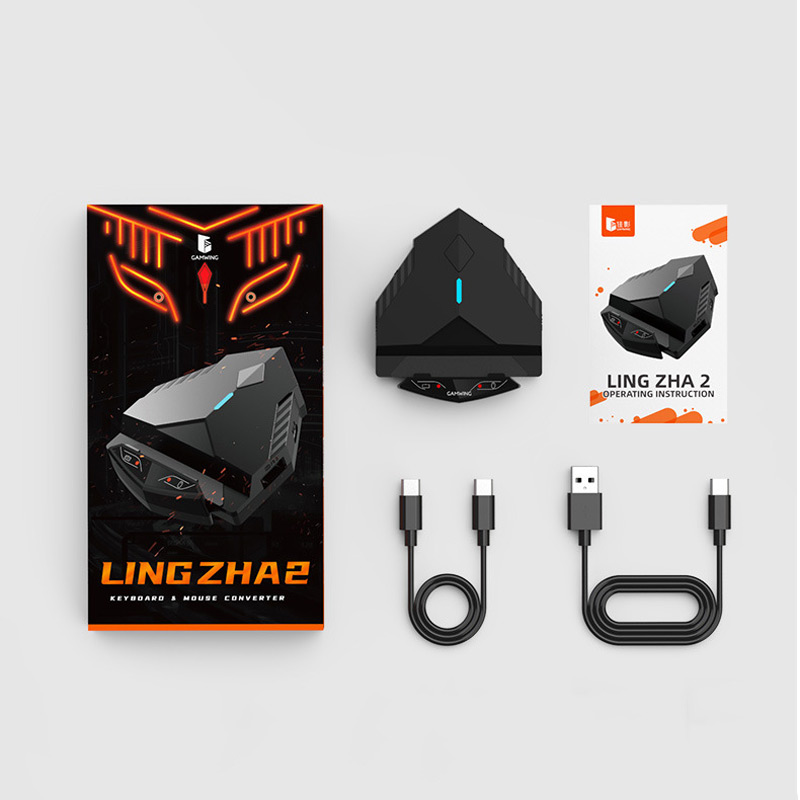 Lingzha 2 Wireless USB Gaming Keyboard Mouse Converter Adapter for Android Mobile Phone Game Playing for PUBG Game Accessories