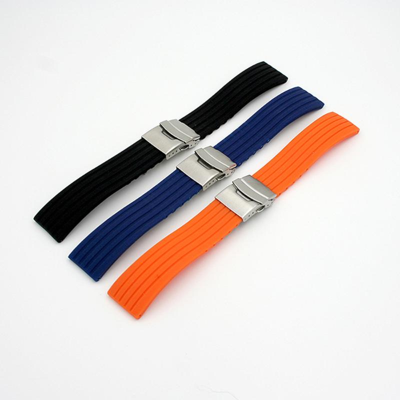 Watch Bands Essential 20mm Three Colors Silicone Rubber Strap Band Deployment Buckle Waterproof BLack Watchband
Watch Bands Essential 20mm Three Colors Silicone Rubber Strap Band Deployment Buckle Waterproof BLack Watchband