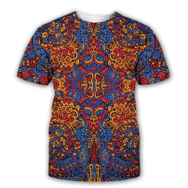 Fashion Trippy T-shirt Glow in the Dark 3D Psychedelic Printed Men Women Short Sleeves Summer Streetwear Casual T shirt 210629