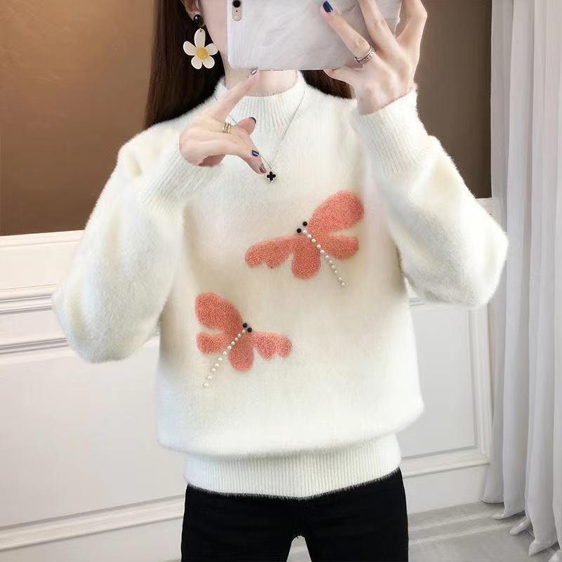 Women's Sweaters Autumn Winter Women Faux Mink Cashmere Plus Thick Velvet Sweater Pullover Elegant Female Long Sleeve Knitted Warm D280, White;black
Women's Sweaters Autumn Winter Women Faux Mink Cashmere Plus Thick Velvet Sweater Pullover Elegant Female Long Sleeve Knitted Warm D280, White;black