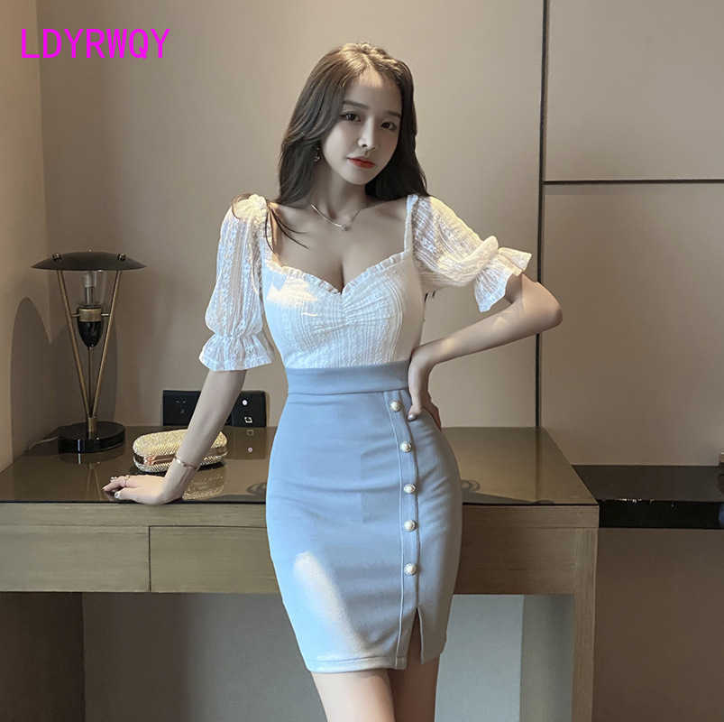 Nightclub sexy dress with low-cut waist and split buttocks Office Lady Sheath Patchwork Knee-Length 210603, Clear
Nightclub sexy dress with low-cut waist and split buttocks Office Lady Sheath Patchwork Knee-Length 210603, Clear