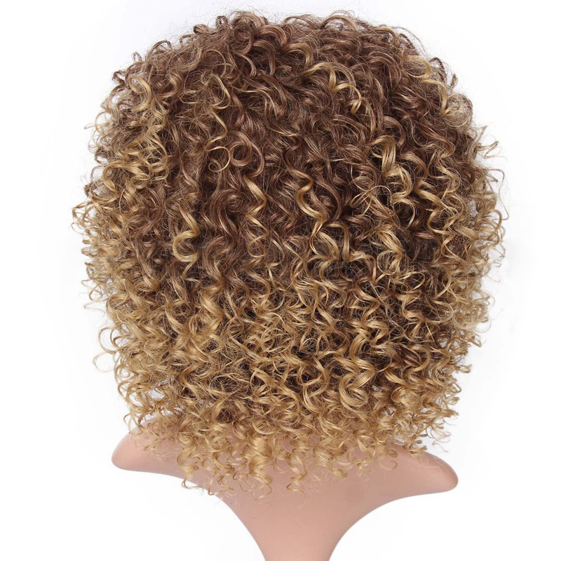 women wig 2021 African short curly hair wigs Afro Wave wholesale synthetic wig