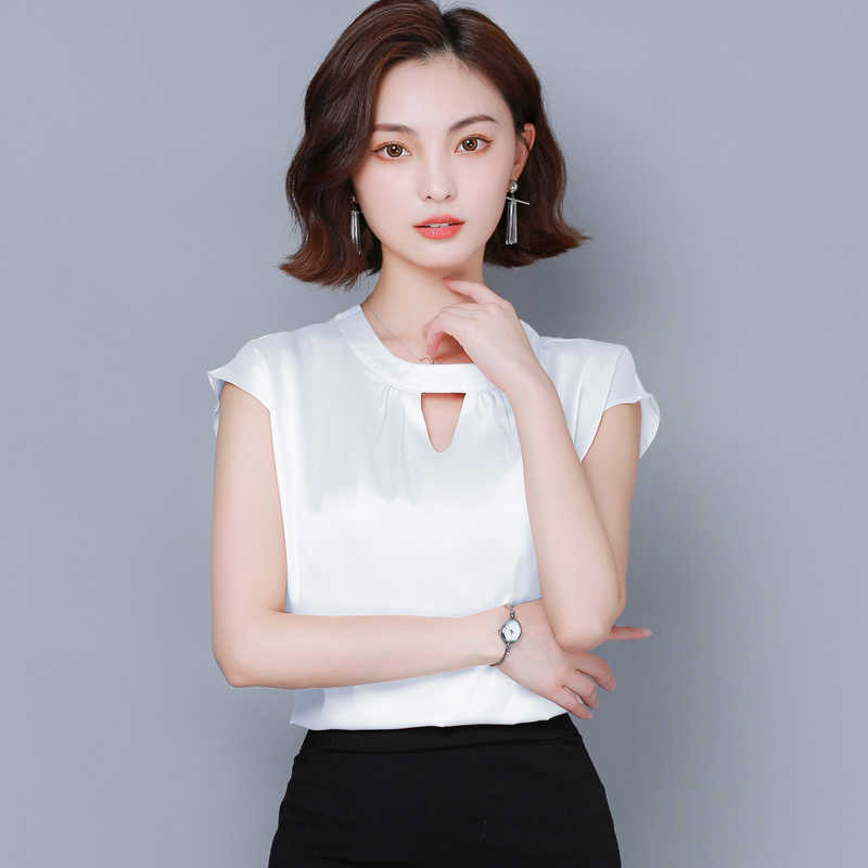 Korean Silk Women Blouse Tops Elegant Woman Satin Shirt Plus Size Hollow Out Silkl Top Blusas Mujer De Moda 210604, White
Korean Silk Women Blouse Tops Elegant Woman Satin Shirt Plus Size Hollow Out Silkl Top Blusas Mujer De Moda 210604, White