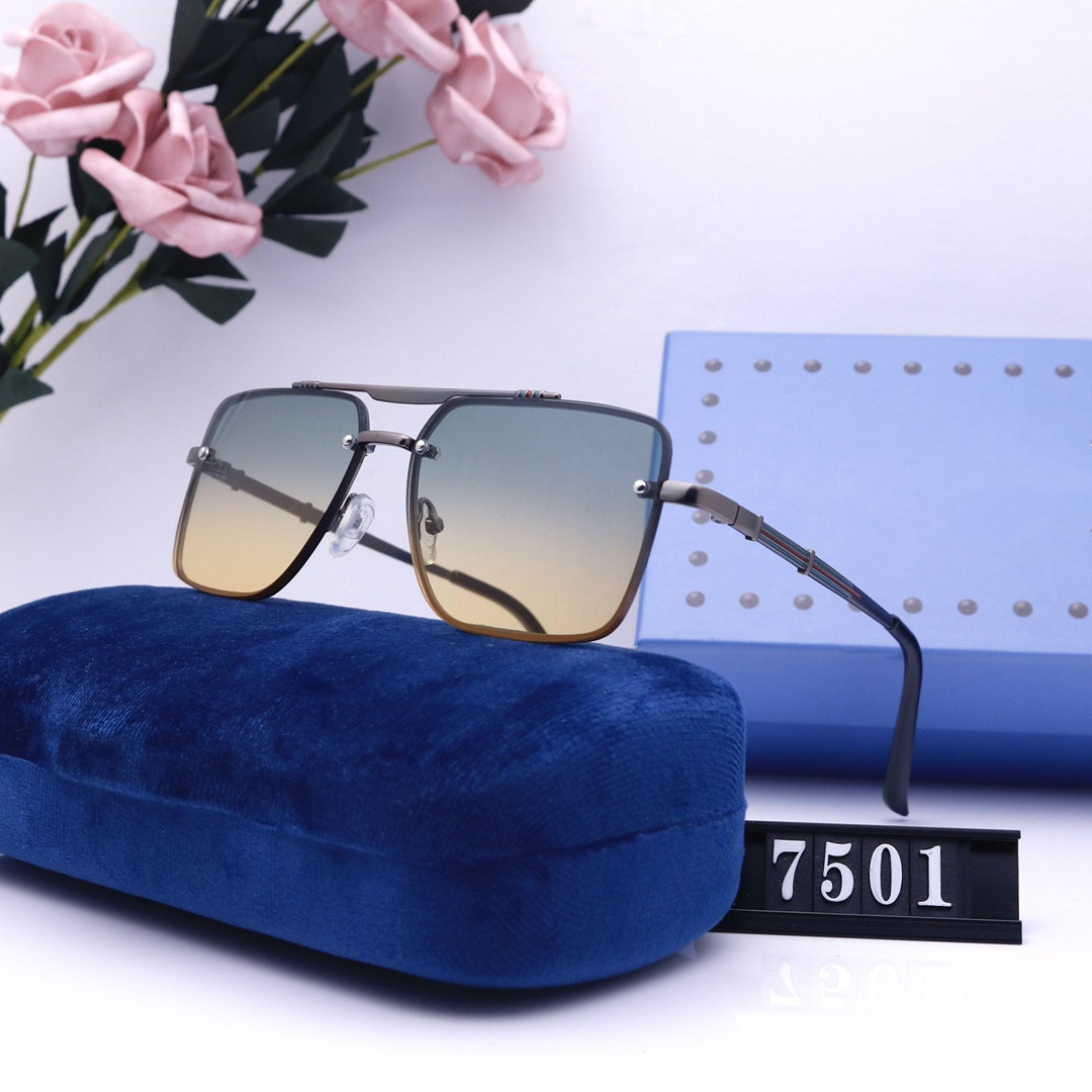 Brand design Sunglasses women men designer Good Quality Fashion metal Oversized sun glasses vintage female male UV400 7501 with box case
Brand design Sunglasses women men designer Good Quality Fashion metal Oversized sun glasses vintage female male UV400 7501 with box case