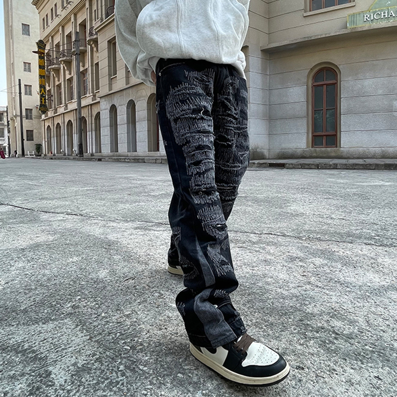 Heavy Hole Spliced Ripped Retro Mens Jeans Oversized Straight Washed Streetwear Denim Trousers Hip Hop Loose Pants
Heavy Hole Spliced Ripped Retro Mens Jeans Oversized Straight Washed Streetwear Denim Trousers Hip Hop Loose Pants