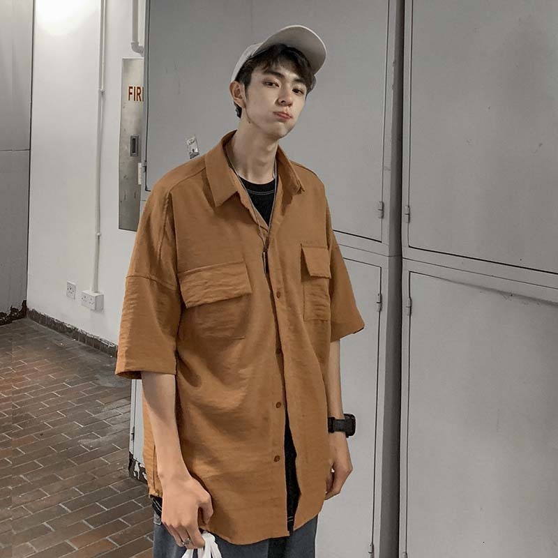 2021 New Summer Men's Loose Students Short High-quality Pocket Shirt Popular Brand Half Sleeve Male French Cuff Shirts M-2xl 6kmt, Black
2021 New Summer Men's Loose Students Short High-quality Pocket Shirt Popular Brand Half Sleeve Male French Cuff Shirts M-2xl 6kmt, Black