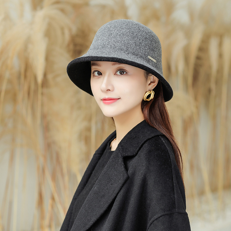 Korean wool Bucket Hat / autumn winter women's double-sided overlay suitable for round face big head, Khaki
Korean wool Bucket Hat / autumn winter women's double-sided overlay suitable for round face big head, Khaki