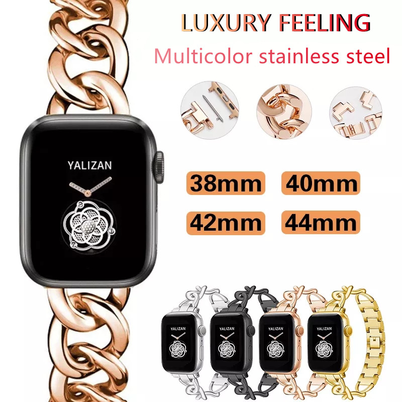 Metal Strap Band Chain For Apple Watch 6 SE 5 4 44mm 40mm Watchbands Stainless Steel Bracelet for Iwatch Series 6 5 4 338mm 42mm, Black;brown
Metal Strap Band Chain For Apple Watch 6 SE 5 4 44mm 40mm Watchbands Stainless Steel Bracelet for Iwatch Series 6 5 4 338mm 42mm, Black;brown
