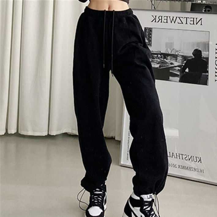 Black Jogging Sweatpants Women for pants Baggy Sports Pants Gray Jogger High Waist Sweat Casual Trousers For Female 211006 Z260314