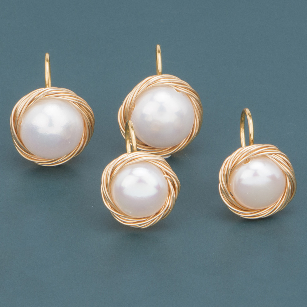 S925 Pearl Stud Earring 18K Real Gold Plated Prevent Allergy Earrings No Pierced Ears Ear Clip Painless Freshwater Natural Pearls