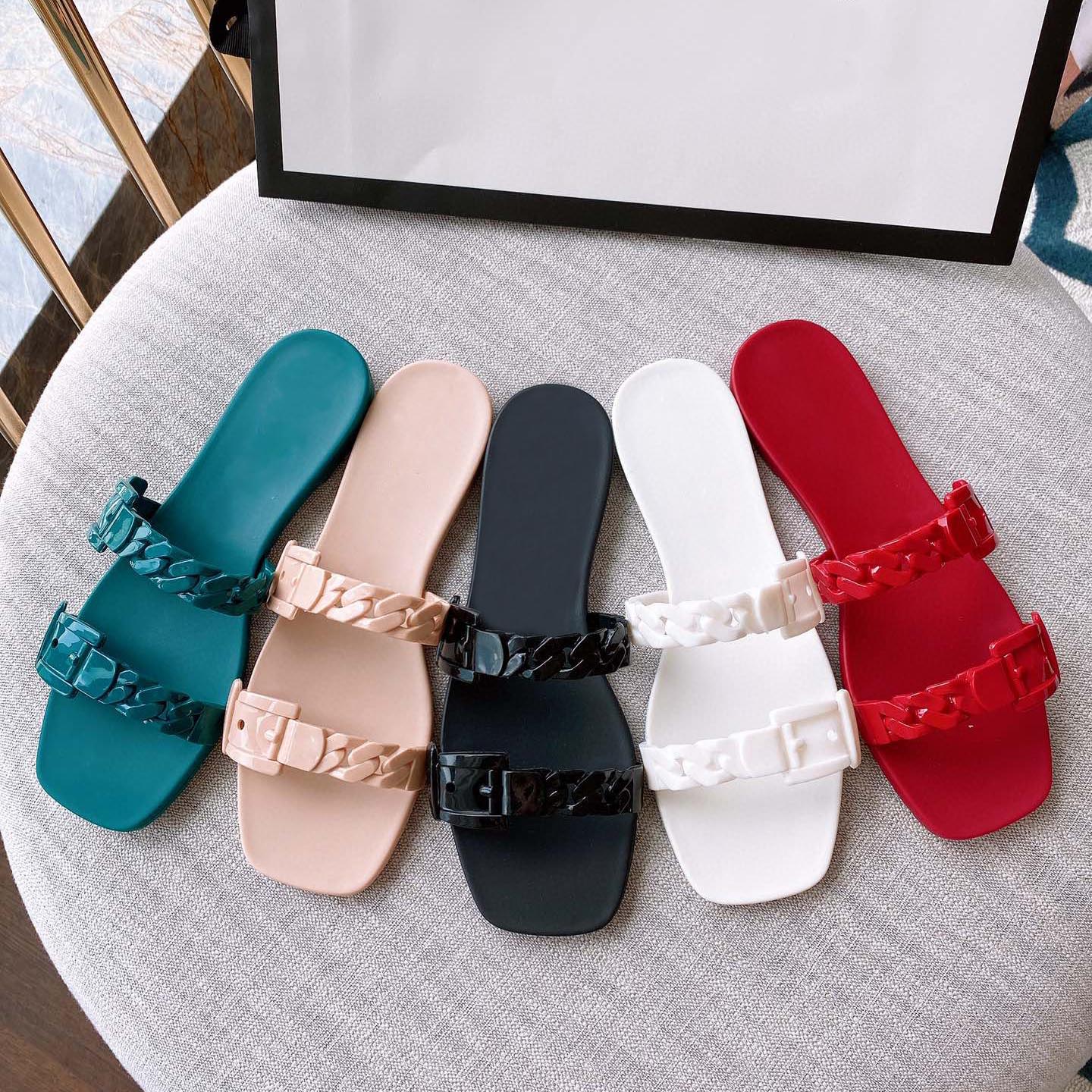 Fashion jelly Summer women chain sandals slippers slides female nip nops mushroom Slipper pvc sandal Camellia slide beach shoes with box
Fashion jelly Summer women chain sandals slippers slides female nip nops mushroom Slipper pvc sandal Camellia slide beach shoes with box