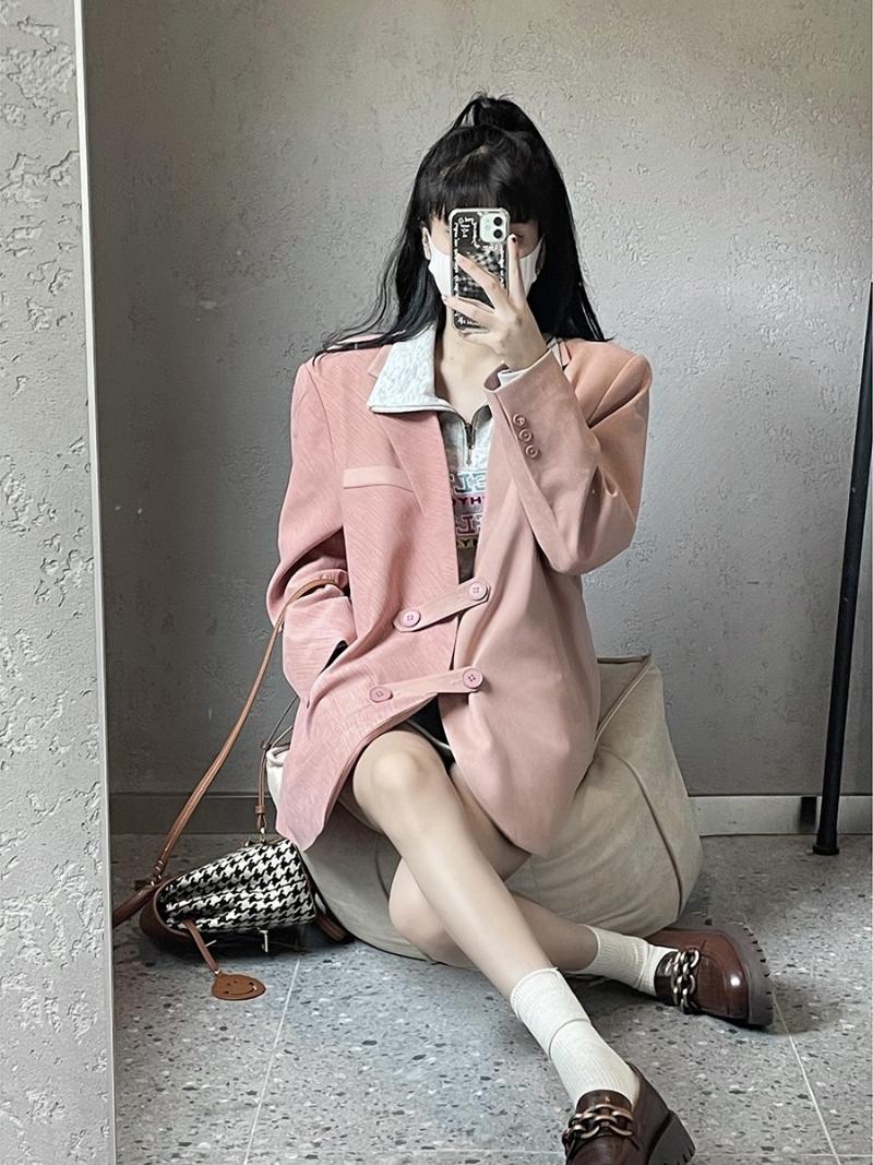 Women's Suits & Blazers Ffcher Champs Elysees Girls' Two-color Cherry Blossom Powder Splicing Design Irregular Suit Coat, Bicolor
Women's Suits & Blazers Ffcher Champs Elysees Girls' Two-color Cherry Blossom Powder Splicing Design Irregular Suit Coat, Bicolor