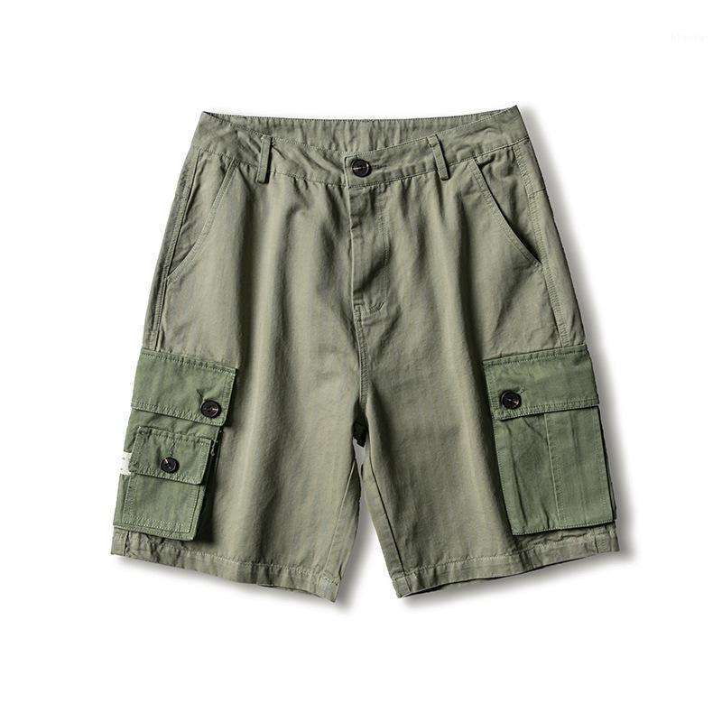 

Men' Shorts 2021 Arrival High Quality Men Summer Loose Pocket Green Khaki Casual Tooling For Teens, Army green
