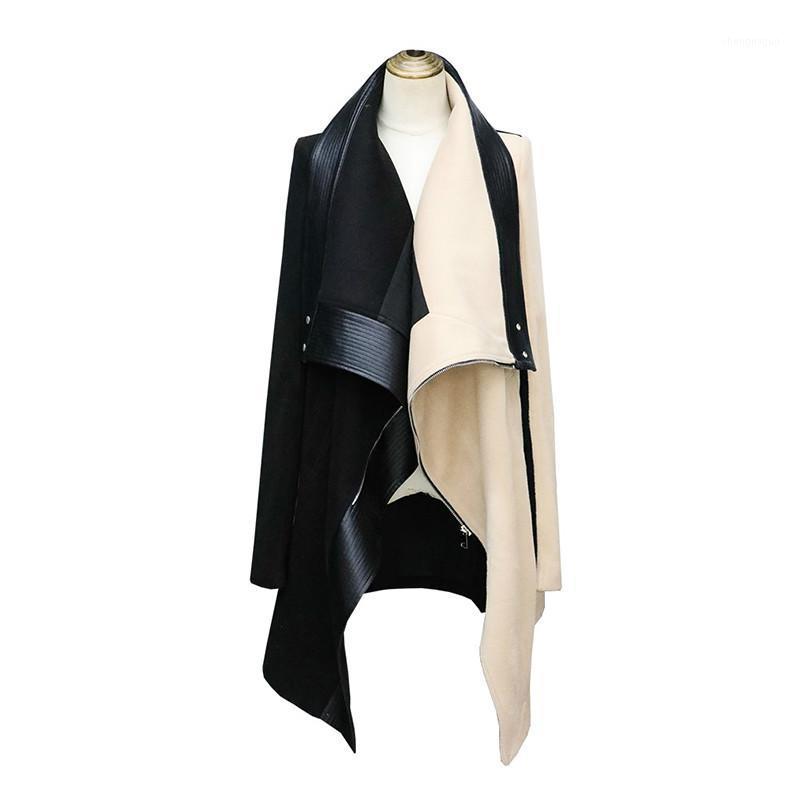 Women' Wool & Blends Patchwork Irregular Tweed Coat For Women Lapel Long Sleeve Casual Loose Hit Color Coats Female Fashion Clothes, Black
Women' Wool & Blends Patchwork Irregular Tweed Coat For Women Lapel Long Sleeve Casual Loose Hit Color Coats Female Fashion Clothes, Black