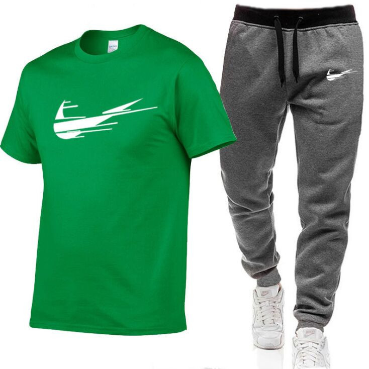 2021 Men's white T Shirts+Pants Two Pieces Sets Casual Tracksuit Men 100% Cotton Suit Print Tops+Pants Gyms Fitness Trousers
2021 Men's white T Shirts+Pants Two Pieces Sets Casual Tracksuit Men 100% Cotton Suit Print Tops+Pants Gyms Fitness Trousers