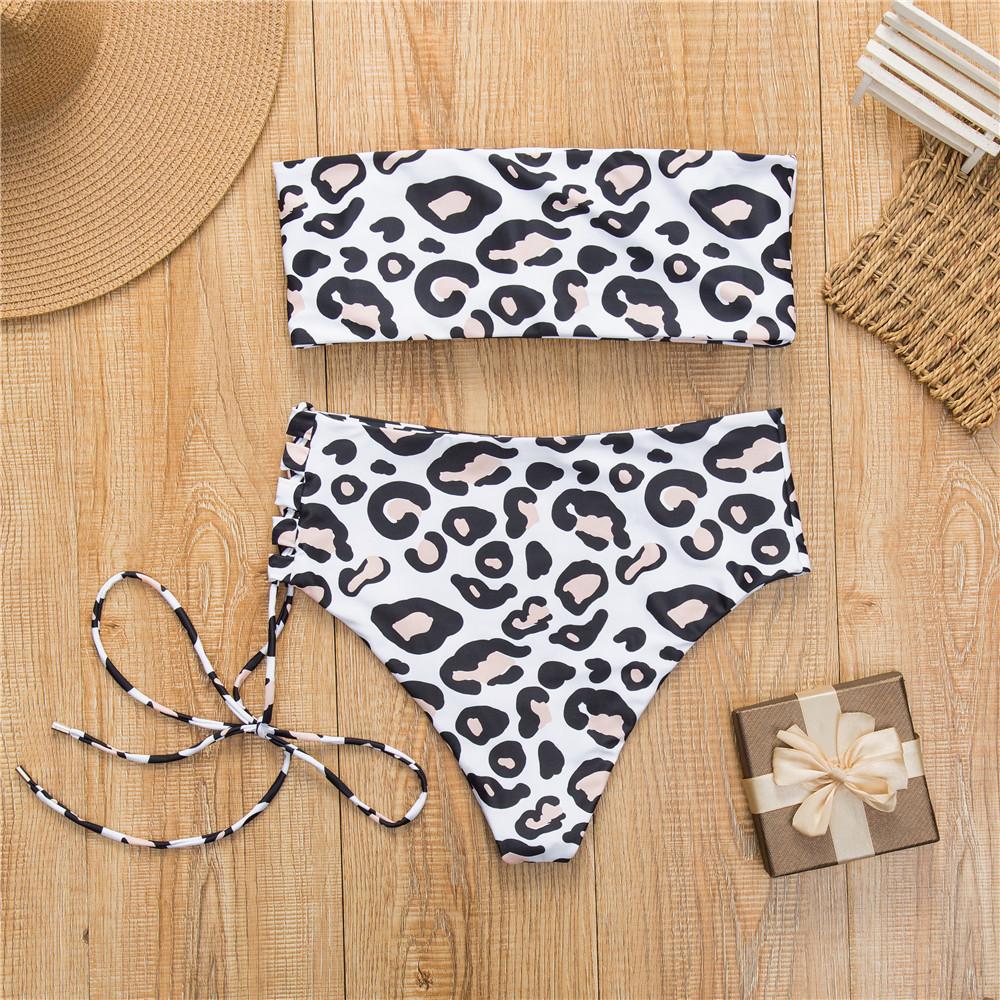 Sexy Bikini Push Up High Waist Bikini Push Up Leopard Elastic Band Swimsuit Sexy Biquini With Adjustable Strap Swimwear Women