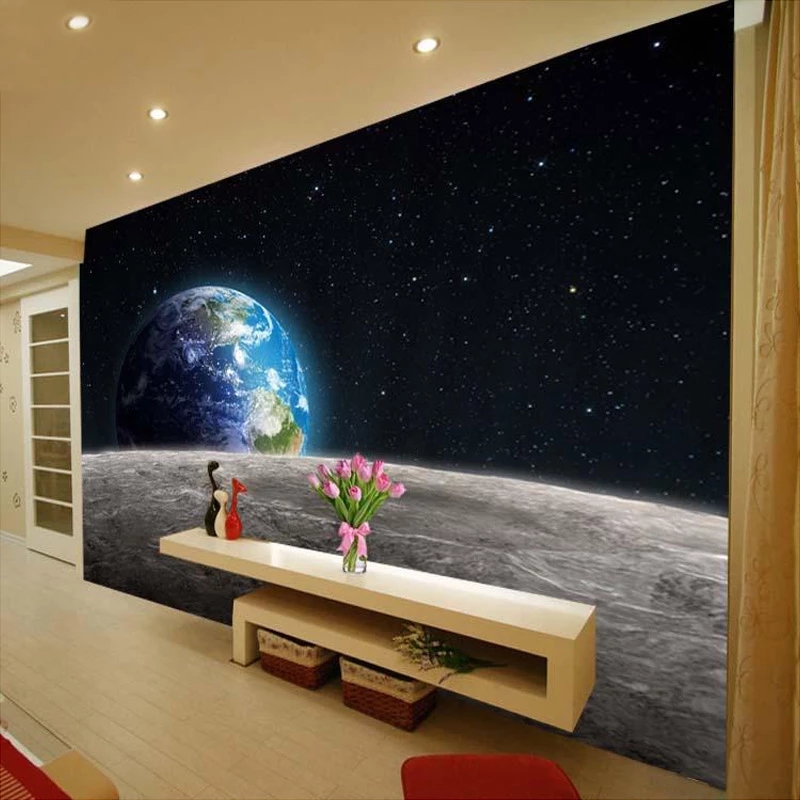 Modern Wallpaper Star Earth Universe Moon 3D Large Mural Living Room Restaurant TV Sofa Backdrop Wall Waterproof, Blue
Modern Wallpaper Star Earth Universe Moon 3D Large Mural Living Room Restaurant TV Sofa Backdrop Wall Waterproof, Blue