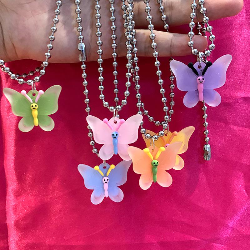 Pendant Necklaces Y2K Jewelry Rainbow Resin Butterfly Necklace For Women Egirl Aesthetic Harajuku Cute Animal 2000s Fashion Friends Gifts
Pendant Necklaces Y2K Jewelry Rainbow Resin Butterfly Necklace For Women Egirl Aesthetic Harajuku Cute Animal 2000s Fashion Friends Gifts