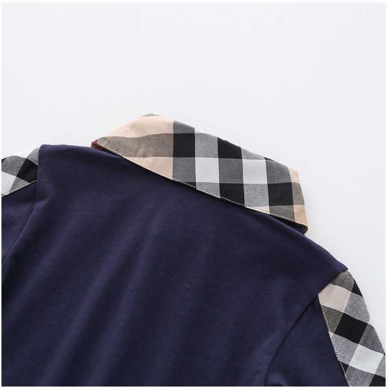 Baby clothing Turn-Down Collar T-shirts Summer Kids Short Sleeve T-shirt Gentleman Style Children Cotton Casual Tops Tees Shirts Child