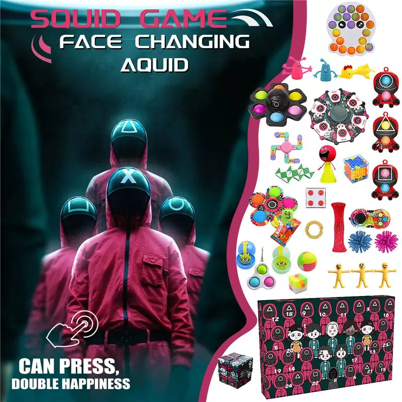 Squid Game Push Bubble Blind Box Antistress Fidget Toys Christmas Advent Countdown Calendar Toy Gift Boxes, Rushing fee not pay
Squid Game Push Bubble Blind Box Antistress Fidget Toys Christmas Advent Countdown Calendar Toy Gift Boxes, Rushing fee not pay