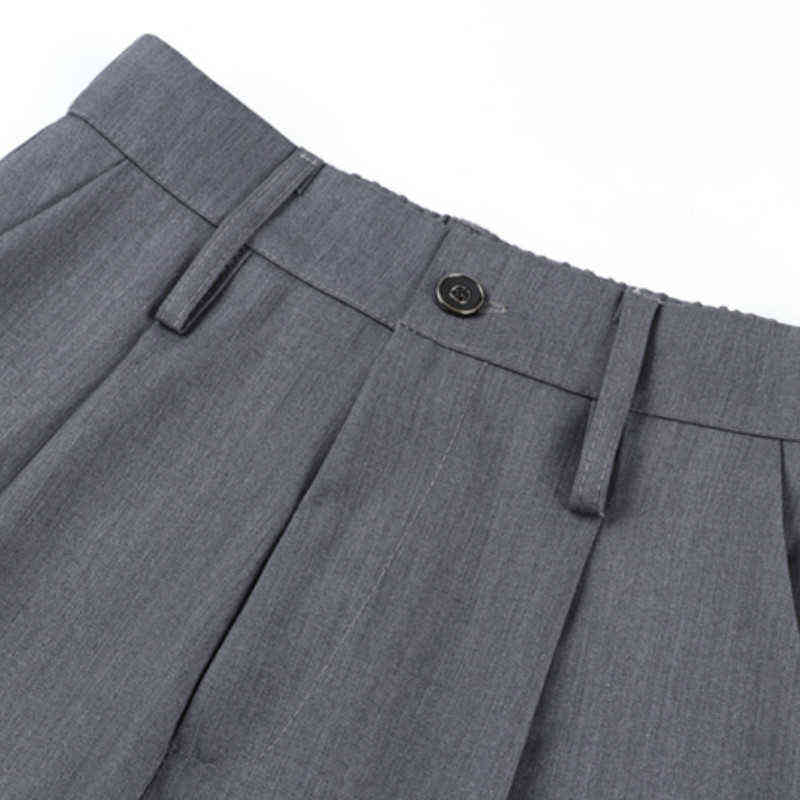 Women Solid Simple High Waist Straight Casual Pants Plus Size 5XL Streetwear Ladies Loose Suit Trousers Pocket Full Length Teens Y220307