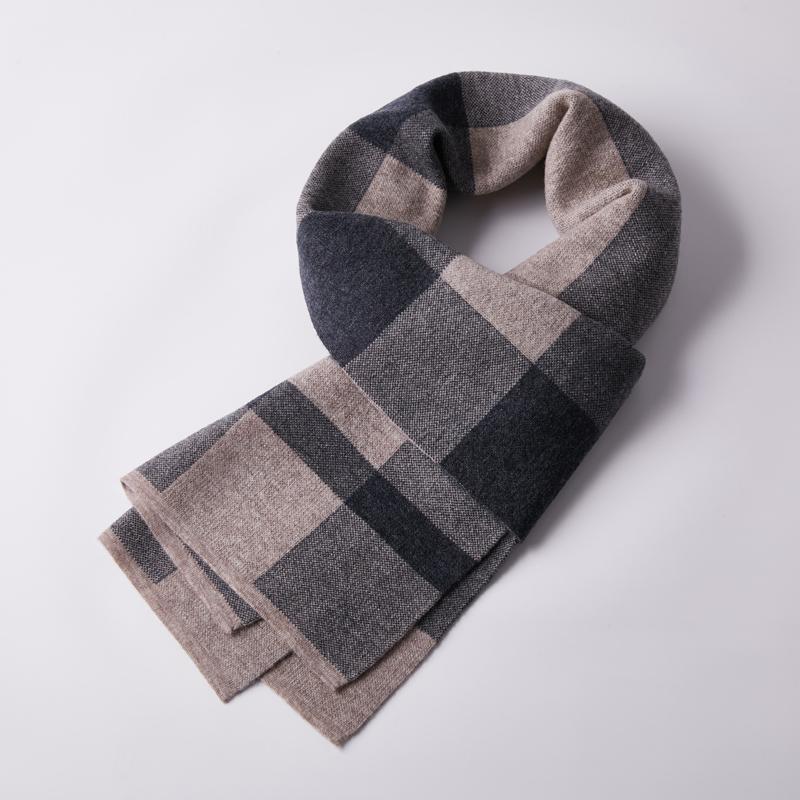 Scarves Men's Scarf Wool Pure High-grade Joker Knitted Warm Business Long In Autumn And Winter
Scarves Men's Scarf Wool Pure High-grade Joker Knitted Warm Business Long In Autumn And Winter