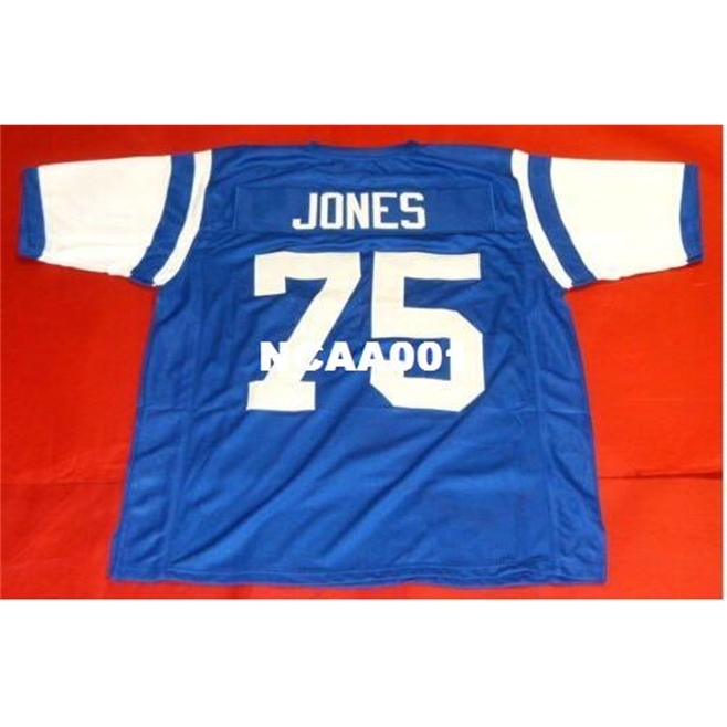 

001 #75 DAVID DEACON JONES CUSTOM FEARSOME FOURSOME Retro College Jersey size s-4XL or custom any name or number jersey, Blue