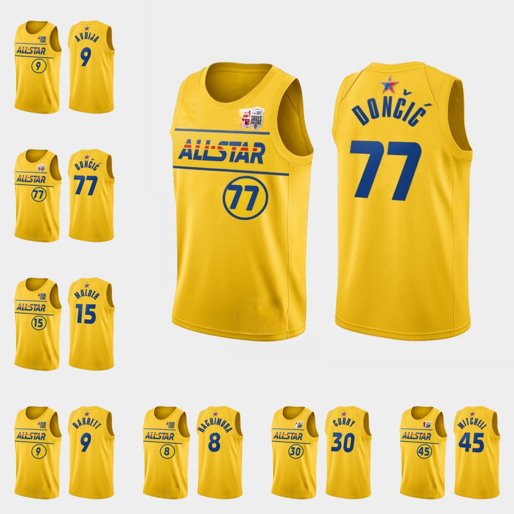 Luka Doni Donovan Mitchell Stephen Curry Mychal Mulder Rui Hachimura 2021 All-Star Western Jersey Gold Taco Bell Skills Challenge, Black
Luka Doni Donovan Mitchell Stephen Curry Mychal Mulder Rui Hachimura 2021 All-Star Western Jersey Gold Taco Bell Skills Challenge, Black